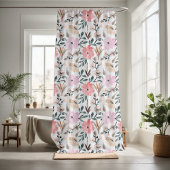 Hübsche Blumendekoration auffallend Duschvorhang