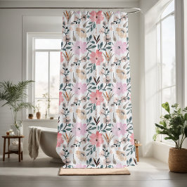 Hübsche Blumendekoration auffallend Duschvorhang