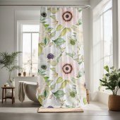 Hübsche Blumendekoration auffallend Duschvorhang