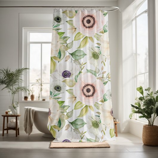 Hübsche Blumendekoration auffallend Duschvorhang