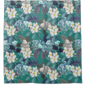 Hübsche Blumendekoration auffallend Duschvorhang (Vorderseite)