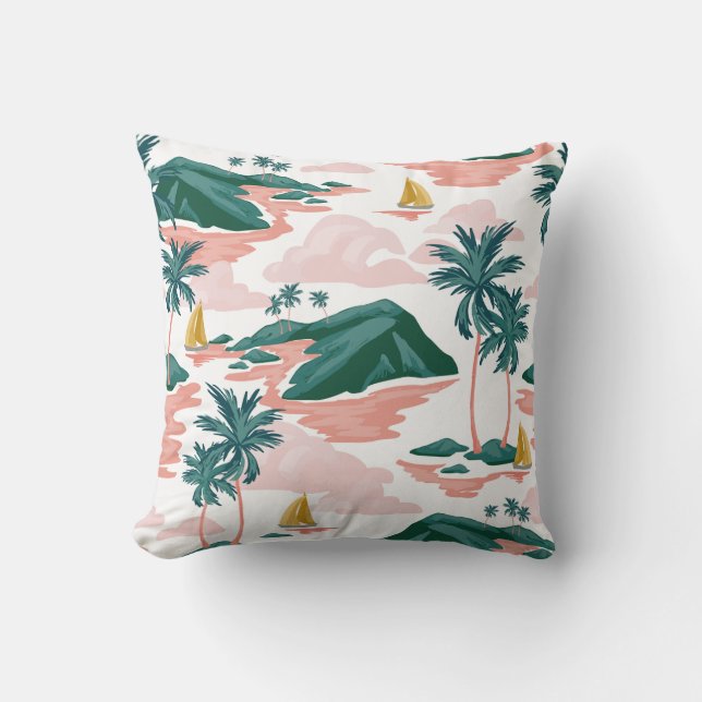 Hübsche Blumendekoration auffallend Kissen (Vorderseite)