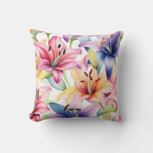 Hübsche Blumendekoration auffallend Kissen (Vorderseite)