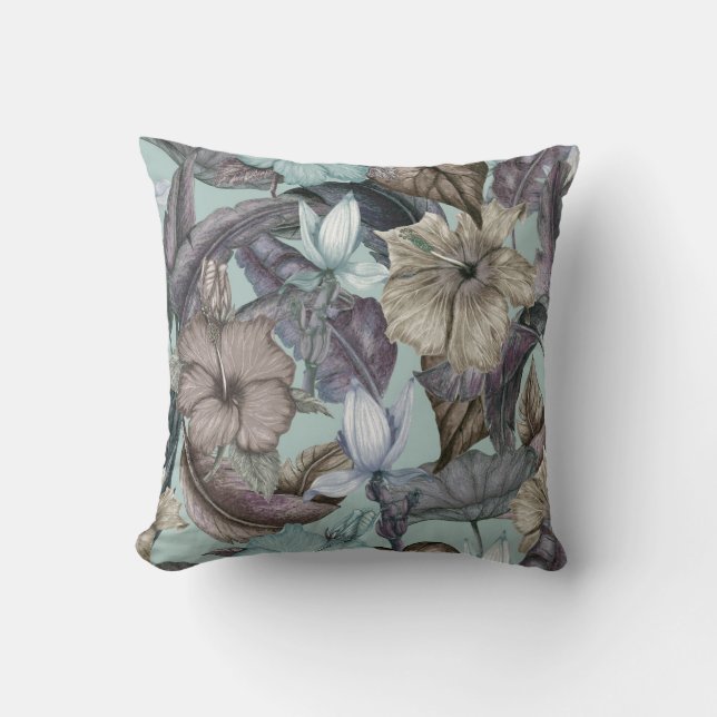 Hübsche Blumendekoration auffallend Kissen (Vorderseite)