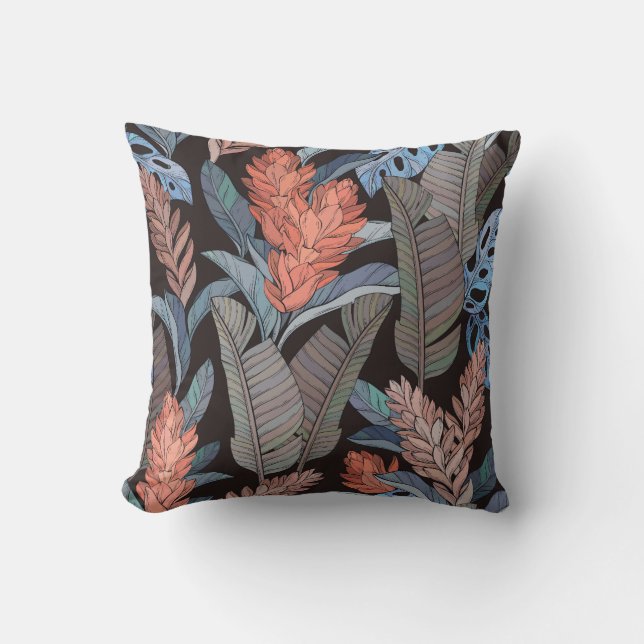 Hübsche Blumendekoration auffallend Kissen (Vorderseite)