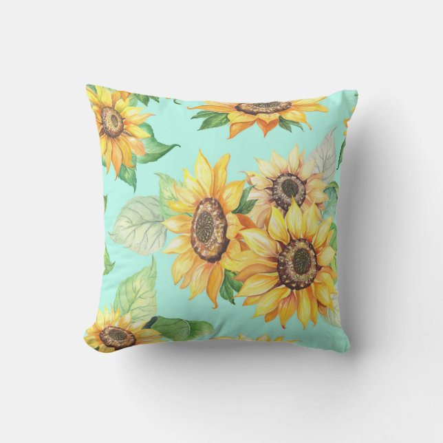 Hübsche Blumendekoration auffallend Kissen (Vorderseite)