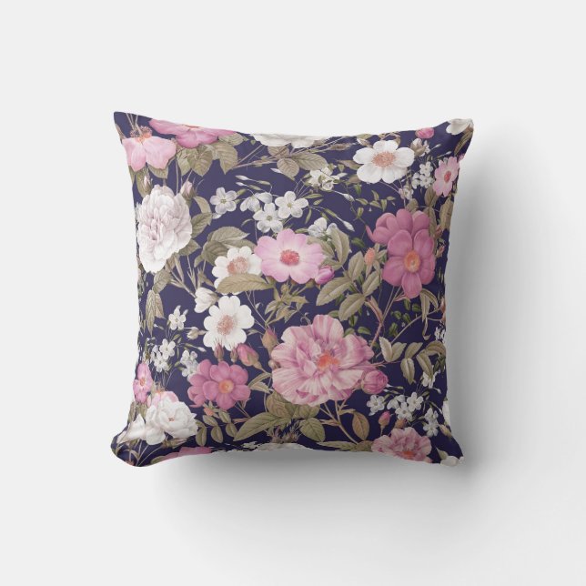 Hübsche Blumendekoration auffallend Kissen (Vorderseite)