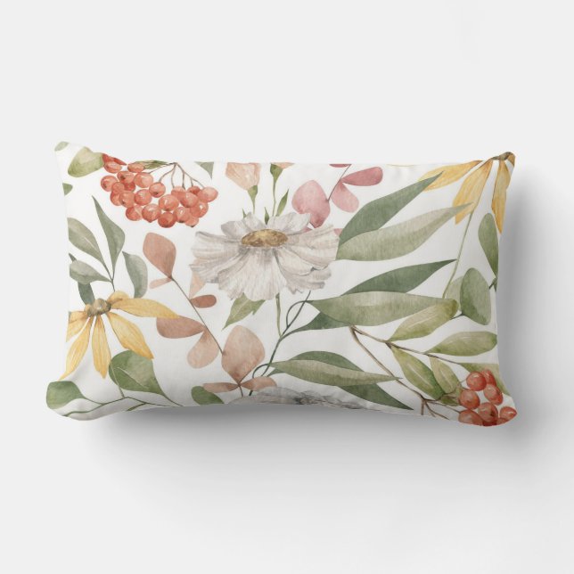 Hübsche Blumendekoration auffallend Lendenkissen (Vorderseite)