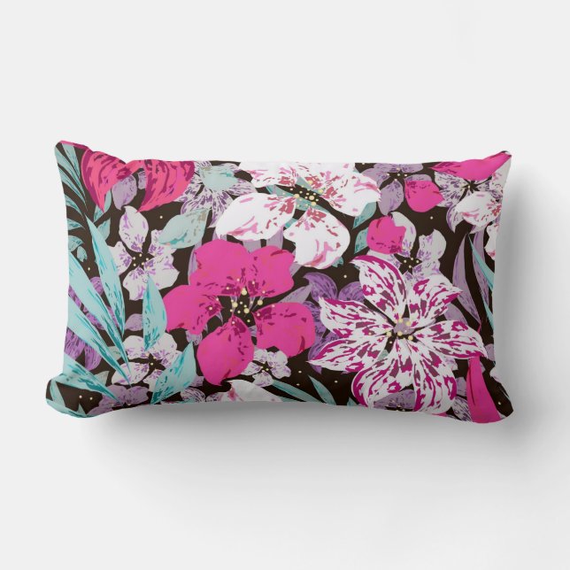 Hübsche Blumendekoration auffallend Lendenkissen (Vorderseite)