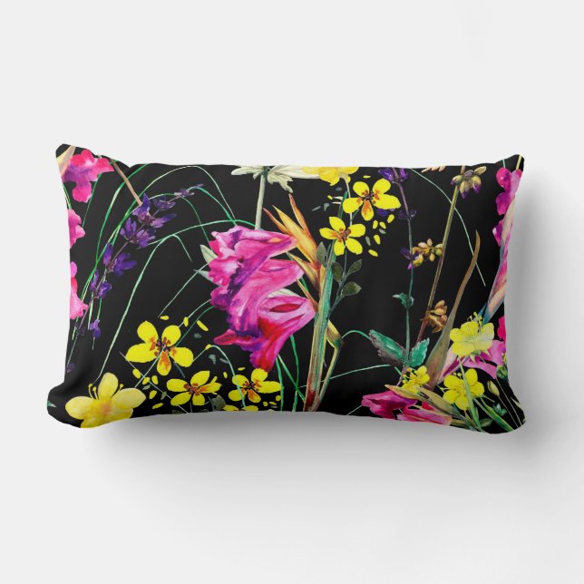 Hübsche Blumendekoration auffallend Lendenkissen (Vorderseite)