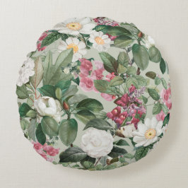 Hübsche Blumendekoration auffallend Rundes Kissen