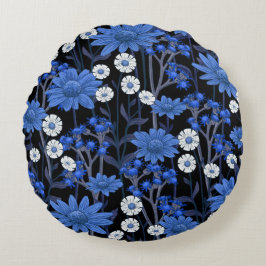 Hübsche Blumendekoration auffallend Rundes Kissen