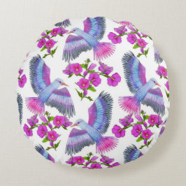 Hübsche Blumendekoration auffallend Rundes Kissen