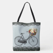 hübsche Blumenfahrradminzengrün-Taschentasche Tasche (Rückseite)