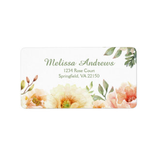 Hübsche Blumenfarbe Personalisierte Adresse Adressaufkleber
