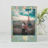 Hübsche Blumenfarbe | SAVE THE DATE (Stehend Vorderseite)