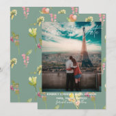 Hübsche Blumenfarbe | SAVE THE DATE (Vorne/Hinten)