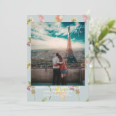 Hübsche Blumenfarbe | SAVE THE DATE (Stehend Vorderseite)