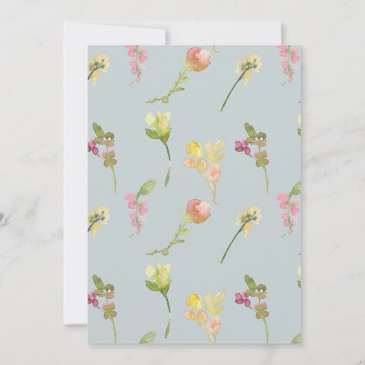 Hübsche Blumenfarbe | SAVE THE DATE (Rückseite)