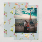 Hübsche Blumenfarbe | SAVE THE DATE (Vorne/Hinten)