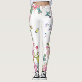 hübsche Blumenferien der Sommerschmetterlingsvögel Leggings