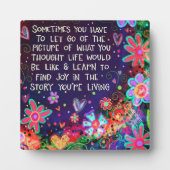 Hübsche Blumenfreude in Ihrem Story Quote Inspiriv Fotoplatte (Vorderseite)