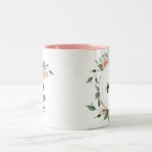 Hübsche Blumenfreunde Personalisiert Zweifarbige Tasse (Mittel)