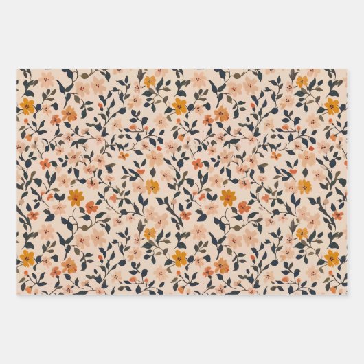 Hübsche Blumengärten Geschenkpapier Set (Vorderseite 2)