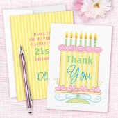 Hübsche Blumengeburt Dankeskarte