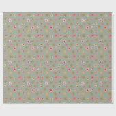 Hübsche Blumengeburt Girly Feminine Niedliche Blum Geschenkpapier (Flach)