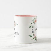 Hübsche blumengeschmückte Personalisierte Enkelin Zweifarbige Tasse (Mittel)
