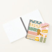 Hübsche, blumengeschmückte und gemusterte Bänder Notizblock (Innenseite)