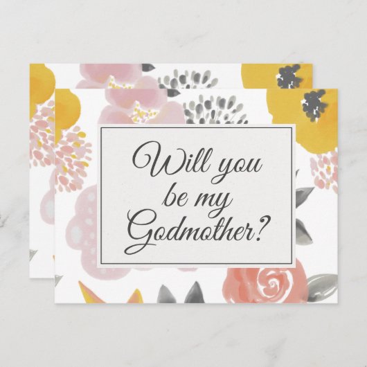 Hübsche Blumengodmutterkarte Postkarte (Vorne/Hinten)