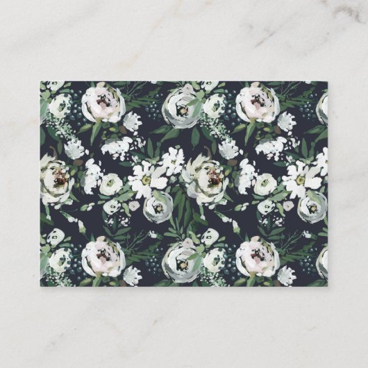 Hübsche BlumenGouache Buchanfrage Kinderdusche Begleitkarte (Rückseite)