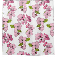 Hübsche Blumengrafik zeichnend Rosa, weißes Muster