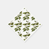 Hübsche Blumengrün Einfache Elegante Party Serviette (Ecke)