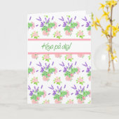 Hübsche Blumengrüße in schwedischer Sprache Karte (Gelbe Blume)