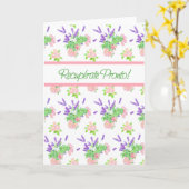 Hübsche Blumengrüße in Spanisch Karte (Gelbe Blume)