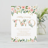 Hübsche Blumengymnastik-Girl Einladung (Stehend Vorderseite)