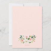 Hübsche Blumengymnastik-Girl Einladung (Rückseite)