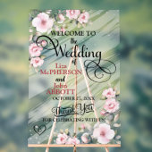 Hübsche Blumenhochzeit Acrylschild (Neutral)