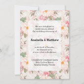 Hübsche Blumenhochzeit Einladung (Vorderseite)