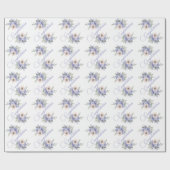 Hübsche Blumenhochzeit Geschenkpapier (Flach)