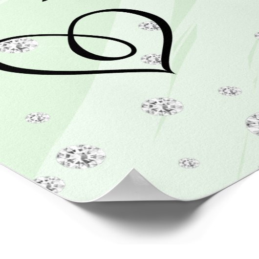 Hübsche Blumenhochzeit Poster (Ecke)