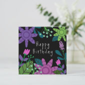 Hübsche Blumenkarte (Stehend Vorderseite)