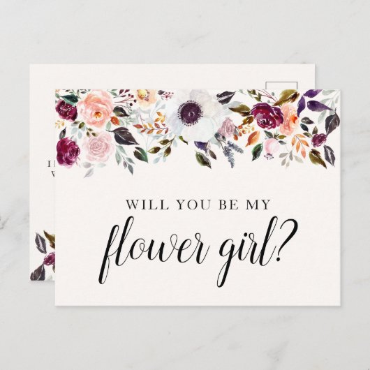 Hübsche Blumenkäse Postkarte (Vorne/Hinten)