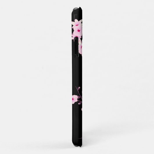 Hübsche Blumenkirsche Blossom Rosa Schwarze Monogr Case-Mate iPhone Hülle (Hinten/Rechts)
