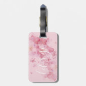 Hübsche Blumenkoffer | Gepäckmarke Gepäckanhänger (Rückseite vertikal)