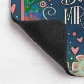 Hübsche Blumenkohl-Wunder Rosa Blau Mousepad (Ecke)