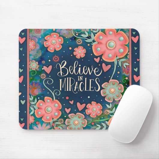 Hübsche Blumenkohl-Wunder Rosa Blau Mousepad (Mit Mouse)